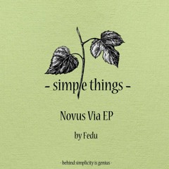 PREMIERE: Fedu - New Way [Simple Things Records]