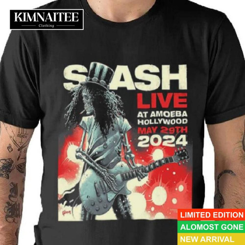 Slash Live At Amoeba Hollywood May 29th 2024 Designed By Luke Preece Limited Edtion T Shirt