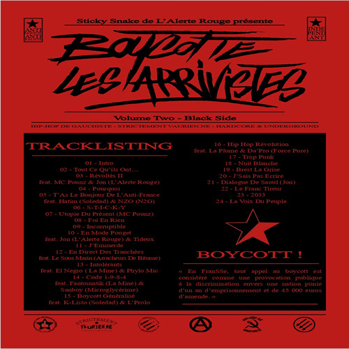 Sticky Snake - Boycotte Les Arrivistes II-Black Side