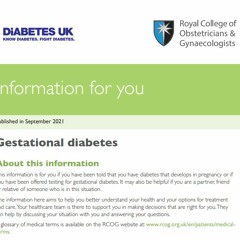 Gestational Diabetes patient information