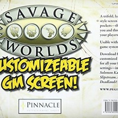 Download pdf Savage Worlds Customizable GM Screen (S2P10002) by  Studio 2 Publishing