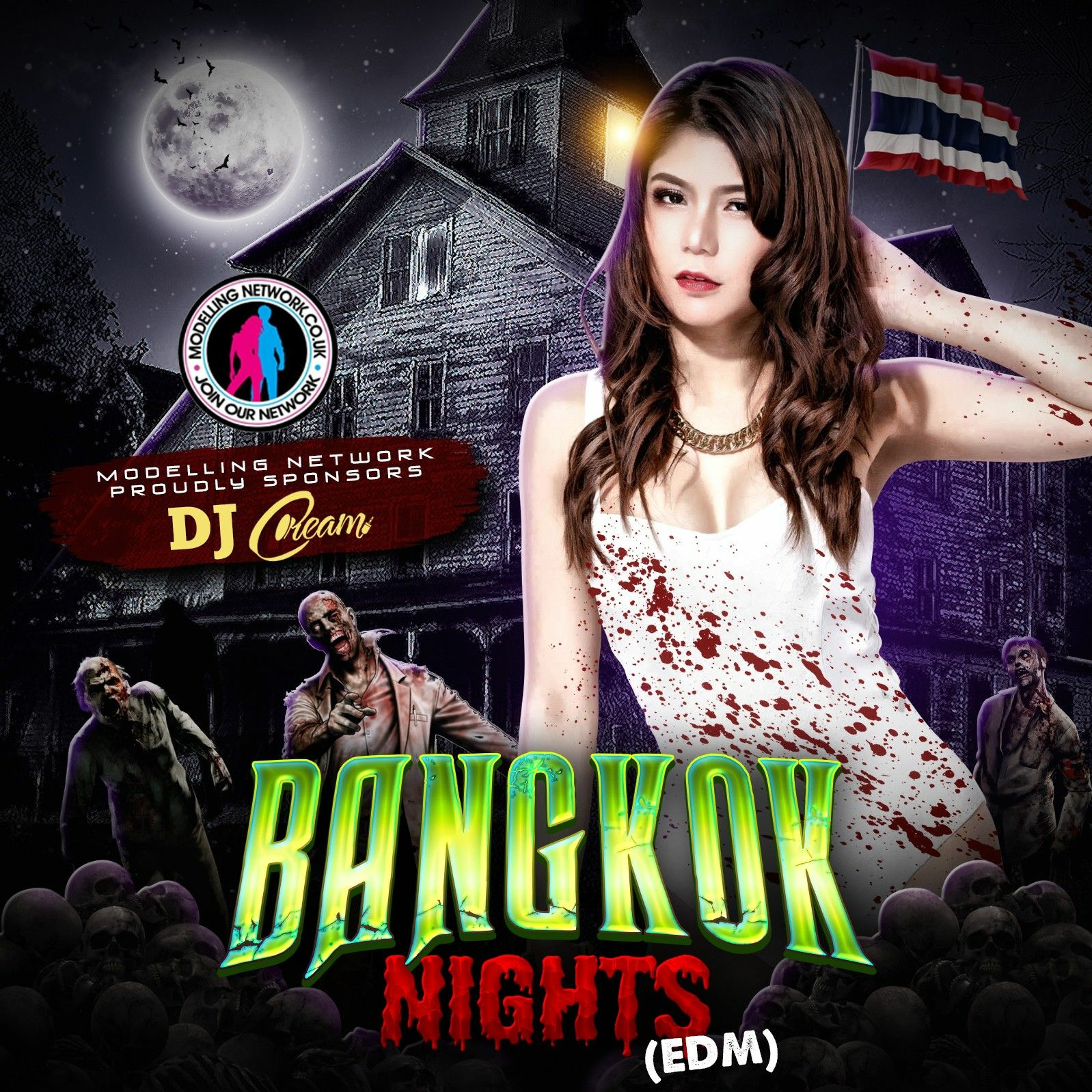 DJ Cream Halloween Mix 2020 sponsored by Modelling Network - Bangkok Nights episode artwork