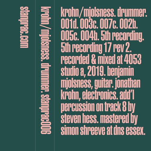 007c — Krohn/Mjolsness — Drummer — STANPRAC006 — 2022