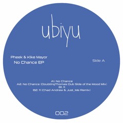 [UBU002] Pheek & Kike Mayor - No Chance EP (Inc. Doubtingthomas, Chad Andrew & Just_Me Remixes)