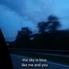 the sky is blue like me and you