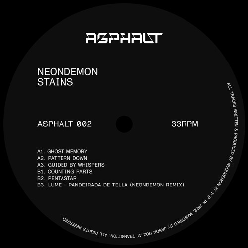 ASPHALT002 - NeonDemon - Stains EP