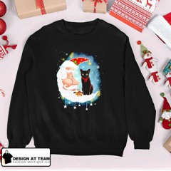 Cat black moon snowflake Christmas Shirt