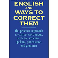View PDF 📮 Errors in English and Ways to Correct Them: Fourth Edition by  Harry Shaw