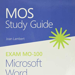 Get EPUB 📒 MOS Study Guide for Microsoft Word Exam MO-100 by  Joan Lambert [PDF EBOO