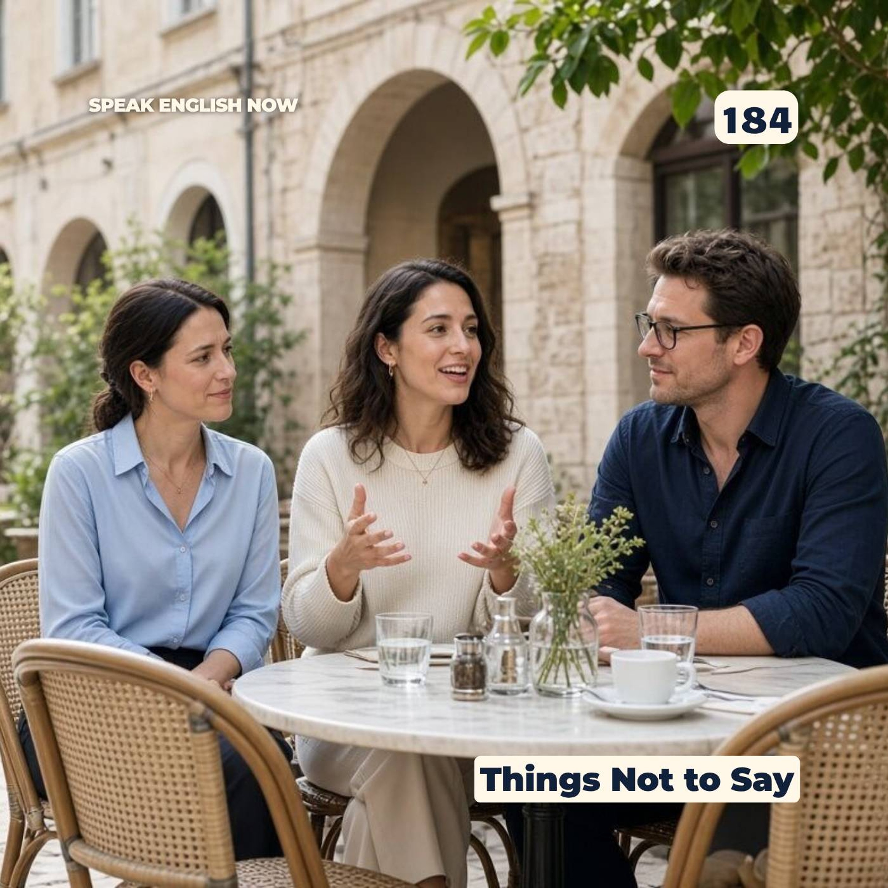 #184 Things not to say in English episode artwork