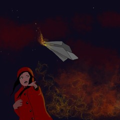 A paper plane in the rain