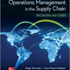 [Access] PDF 💌 OPERATIONS MANAGEMENT IN THE SUPPLY CHAIN: DECISIONS & CASES (Mcgraw-