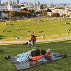 Dolores Park With The Last Shade Of The Afternoon