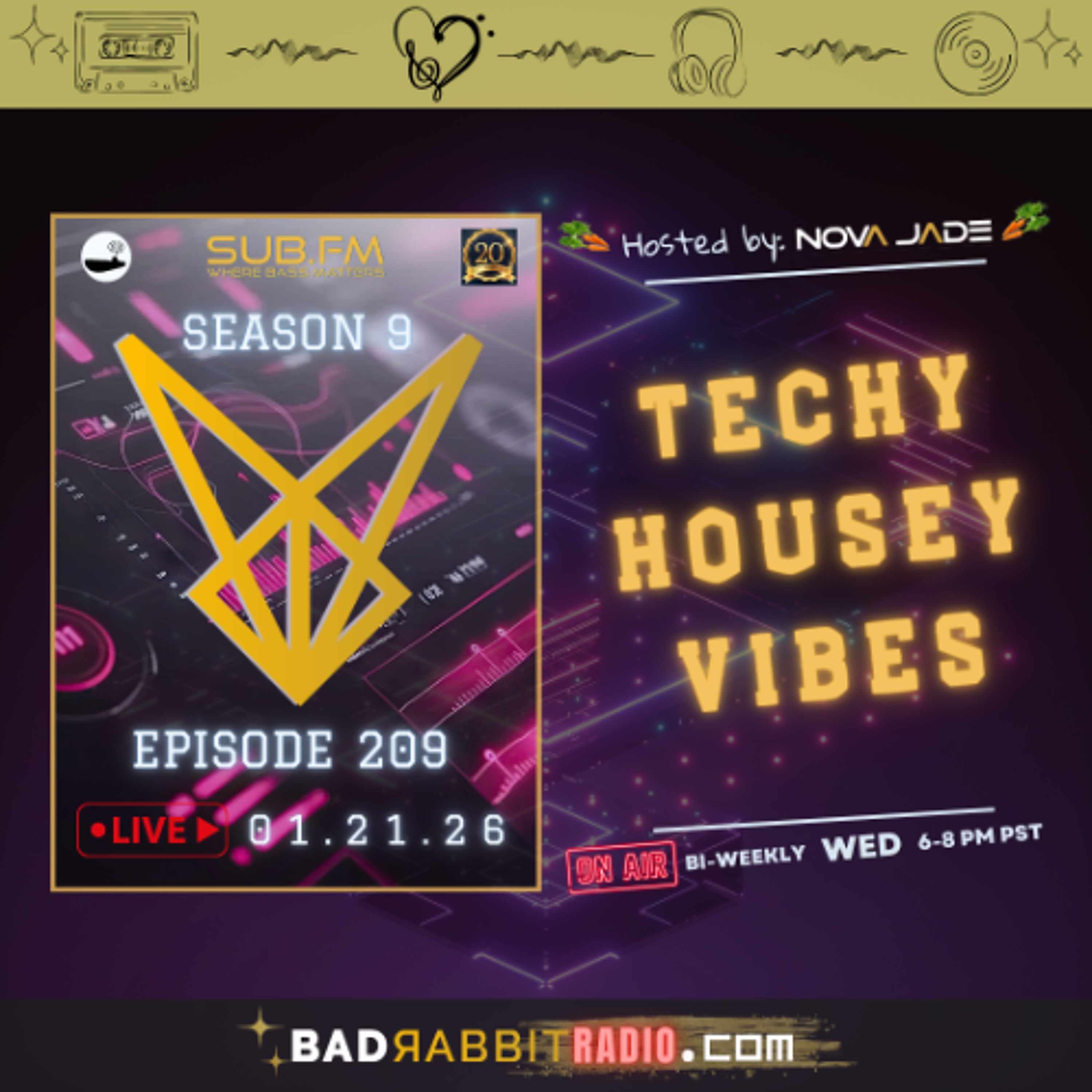 Bad Rabbit Radio S9 EP209 with Nova Jade - 21 Jan 2026 episode artwork