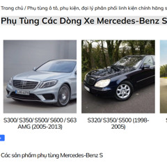 Danh Sách ⁠Phụ Tùng Dòng Xe Mercedes-Benz S⁠