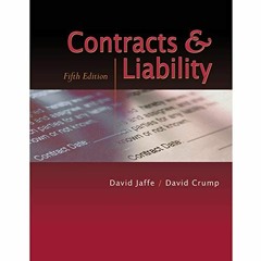 Get PDF Contracts And Liability by  David Jaffe &  David Crump
