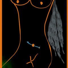 Oleo de mujer con piercing