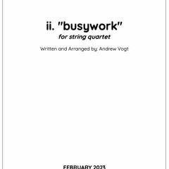 ii. busywork