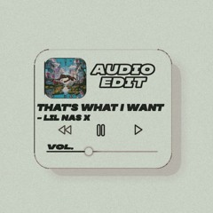 Lil Nas X - THAT'S WHAT I WANT[Audio Edit]