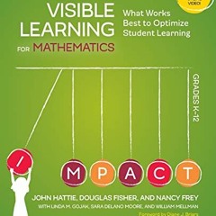 GET KINDLE PDF EBOOK EPUB Visible Learning for Mathematics, Grades K-12: What Works Best to Optimize