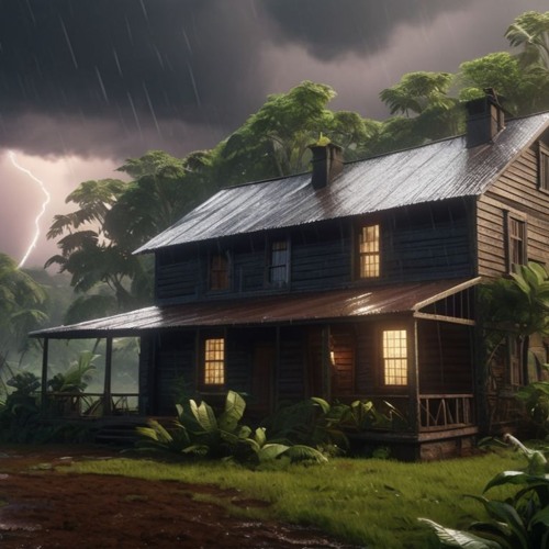 The Sound of Rain on a Tin Roof with Distant Thunder