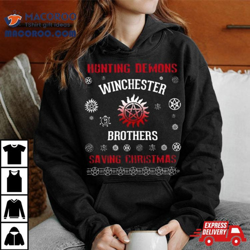 Hunting Demons Winchester Brothers Saving Christmas A Very Supernatural Christmas 2023 T Shirt