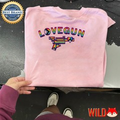 Lovegun pride heart blue shirt