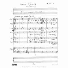Edward Toner Cone: part one of Two Psalms (1948), Psalm 90