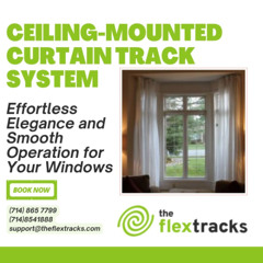 Ceiling Mounted Shower Curtain Track