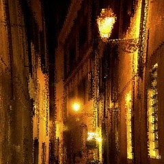 walking in a foreign city at night