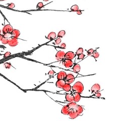 冬の梅（Winter's Whispering Strength: Plum Blossoms）
