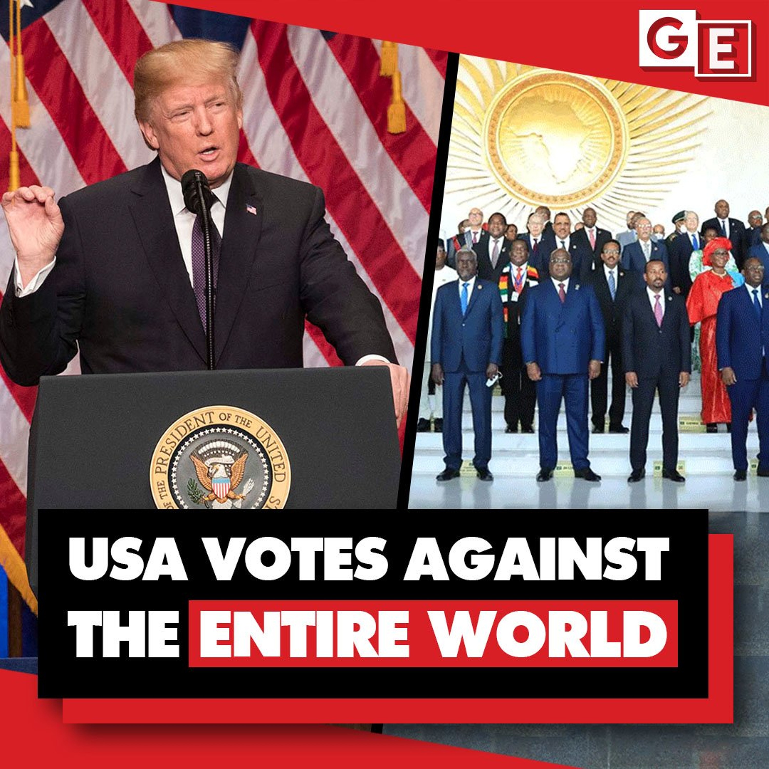 USA voted against the ENTIRE WORLD, opposing equal representation of Africa