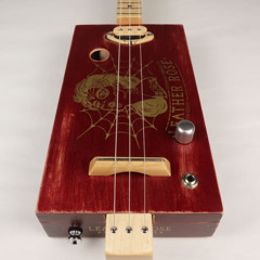 The Old Leather Rose 3 String Cigar Box Guitar CBG #2612