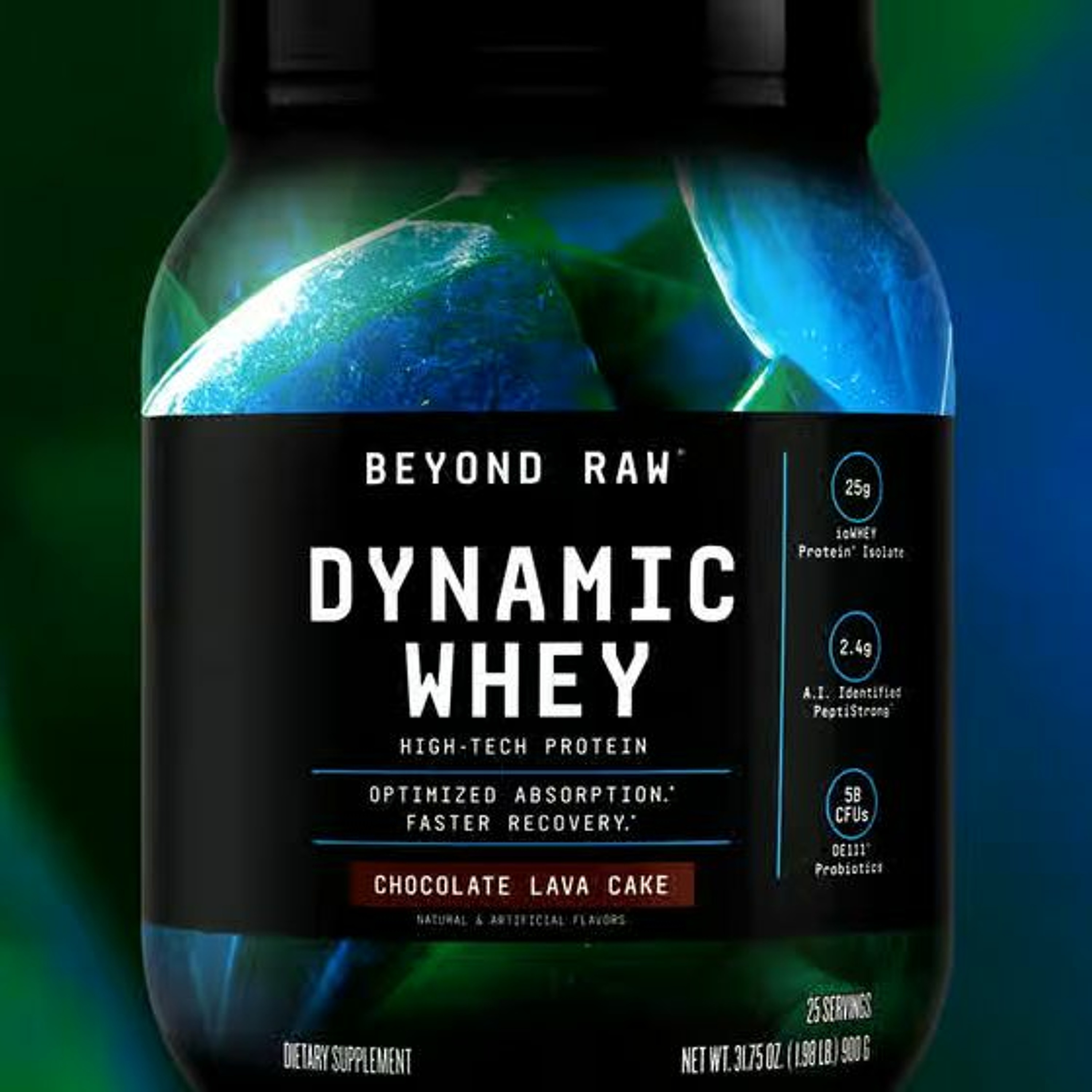 Beyond Raw utilizes superior ioWhey in its high-tech protein powder and mass gainer