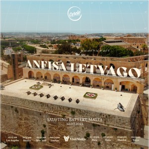 Anfisa Letyago at Saluting Battery, in Malta for Cercle