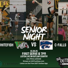 Whitefish Volleyball Rallies, defeats C-Falls, on Senior Night