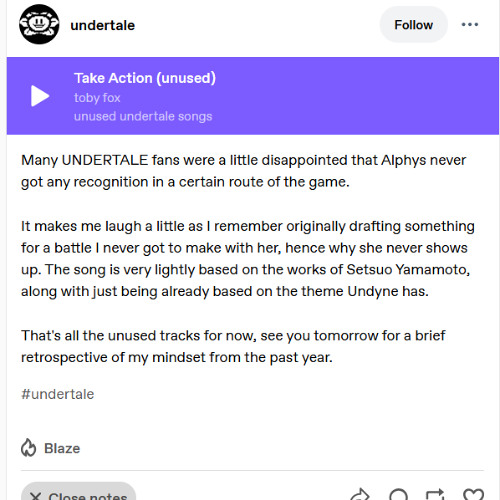 "Take Action" - Unused UNDERTALE Tracks