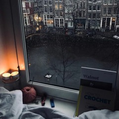 Can't Help Falling In Love With You playing in room while its raining outside