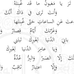‎⁨رأيتك فيما يخطئ الناس تنظر  لأبي العتاهية⁩