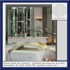 Grand Hôtel de l'Univers - Chambre de loisirs avec invité Kris Pijn - 19th December 2024