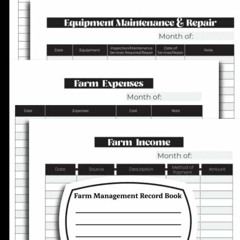 Read Books Online Farm Management Record Keeping Book: Farm Record Keeping Made Easy