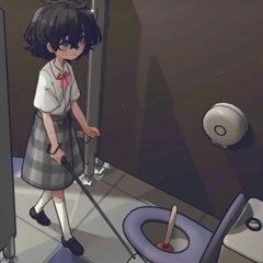 blind anime girl accidentally sits on the stick of a plunger while trying to use the bathroom 🛵🛵🛵