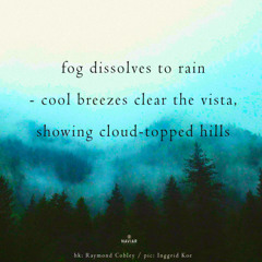fog dissolves to rain [naviarhaiku586]