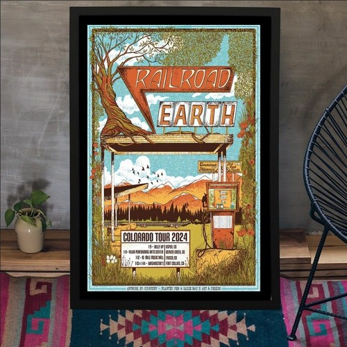 Stream Railroad Earth Tour Colorado 2025 Poster by Hoolatee Listen