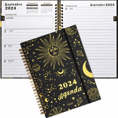 Stream 2023 2024 A5 Diary - Week to View Diary 2023 2024 (September 2023 -  August 2024) - 100gsm with Simplicity Inspire Productivity Pages - Suitable  for Schools, Office and Family lire