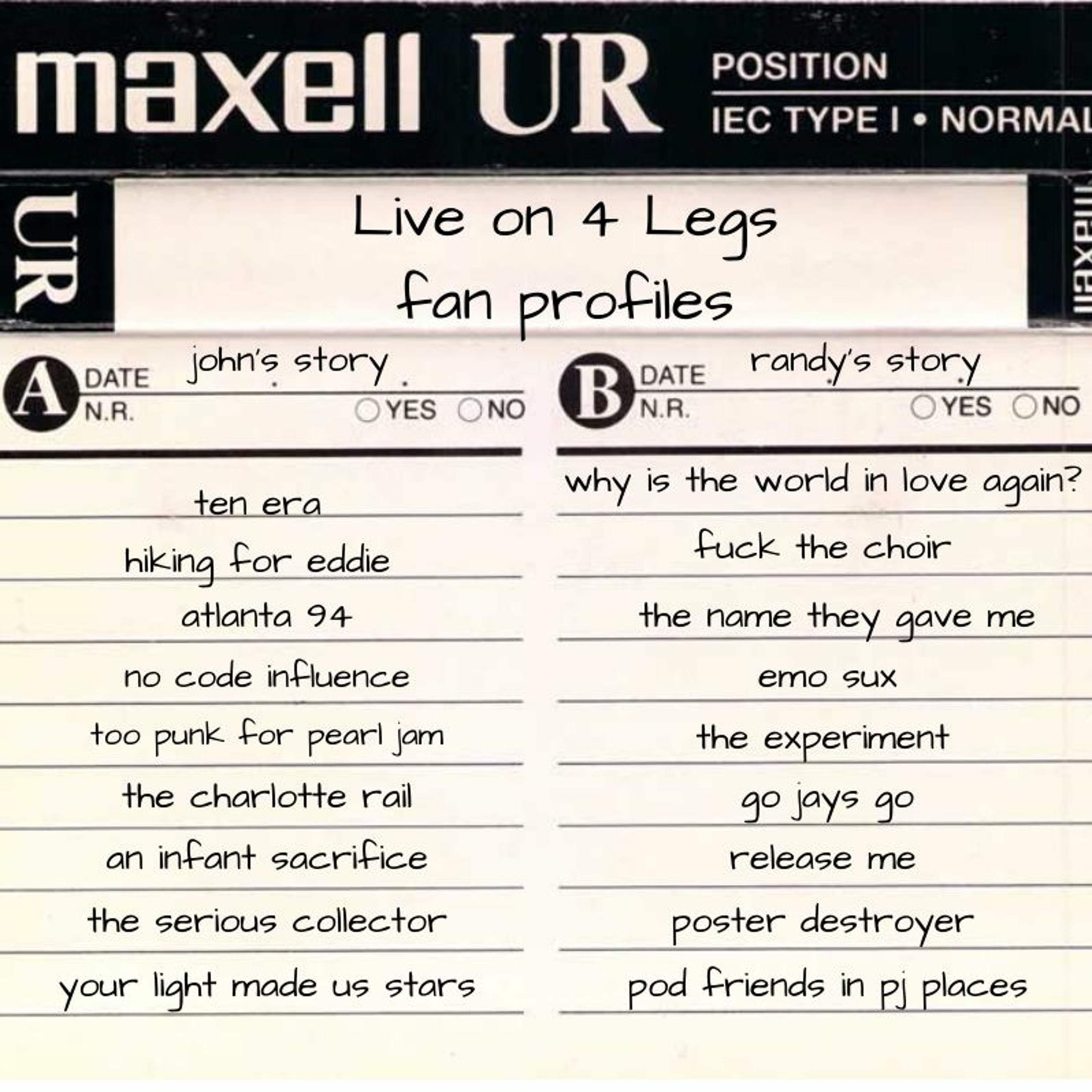 Live On 4 Legs: Pearl Jam Podcast