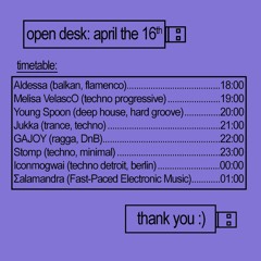 OPEN DESK DJ set - Techno Detroit / Berlin / Brutalism - CAFE CENTRAL