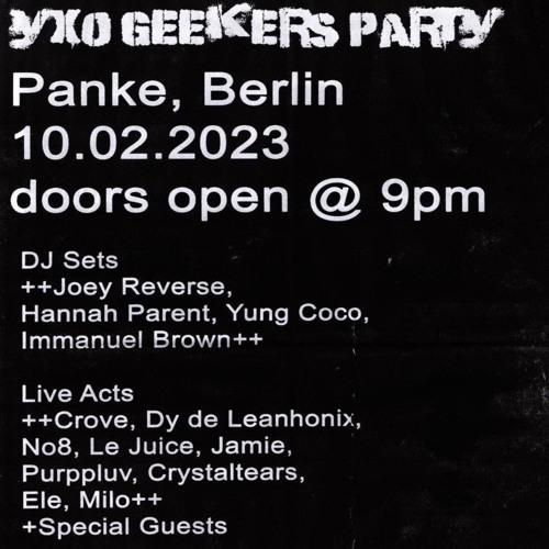 Yung Coco - LIVE @ YXO X GEEKERS PARTY