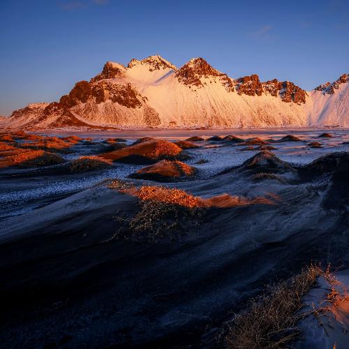 Melting ice and snow