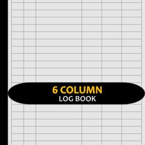 Stream Customizable Log Book 6 Column, Six Column Notebook/Columnar